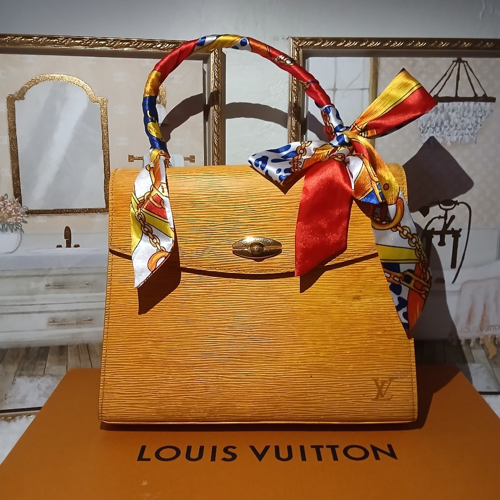Louis Vuitton Yellow Epi Malesherbes Hand Bag
